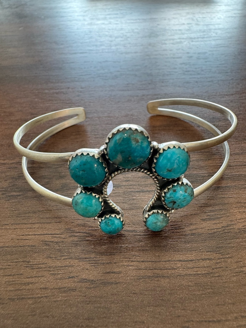 Turquoise Stone Sterling Silver Cuff Bracelet